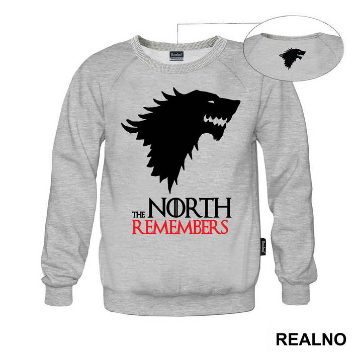 The North Remembers Black And Red Dire Wolf - House Stark - Game Of Thrones - GOT - Majica