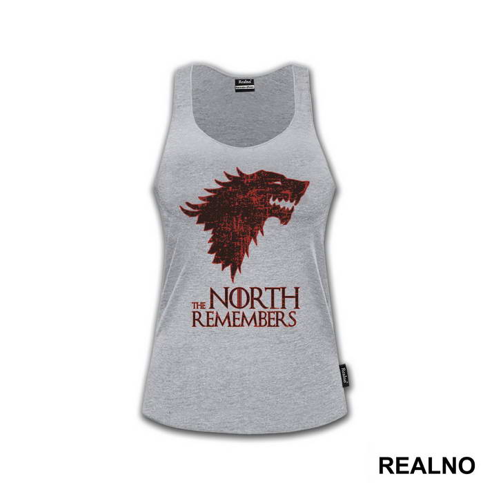 The North Remembers Black And Red Dire Wolf - House Stark - Game Of Thrones - GOT - Majica