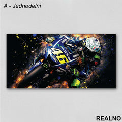 Rossi Na Motoru - Slika na platnu - Kanvas