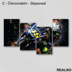 Rossi Na Motoru - Slika na platnu - Kanvas