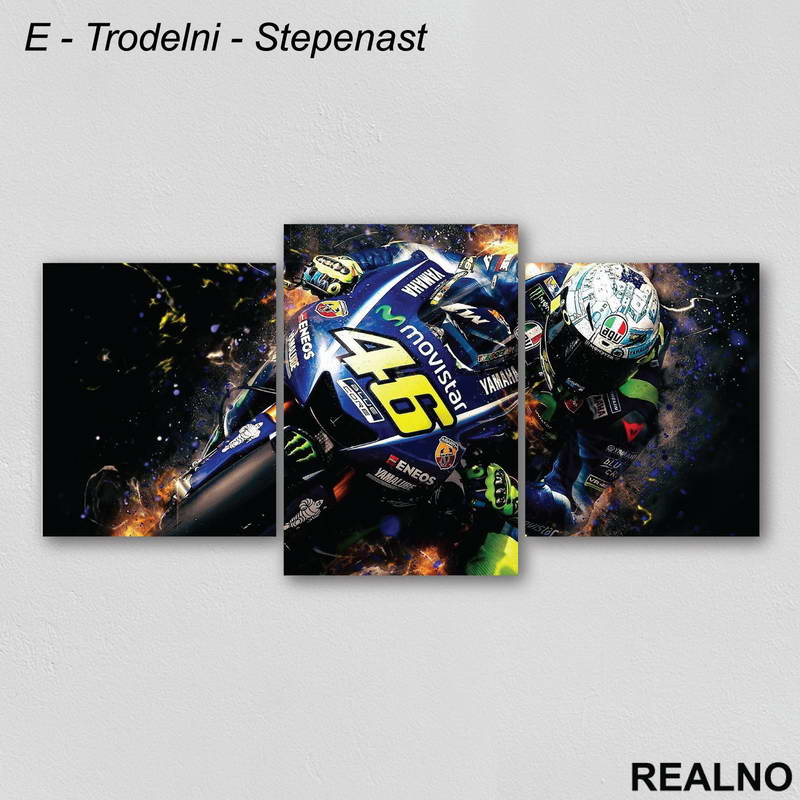 Rossi Na Motoru - Slika na platnu - Kanvas