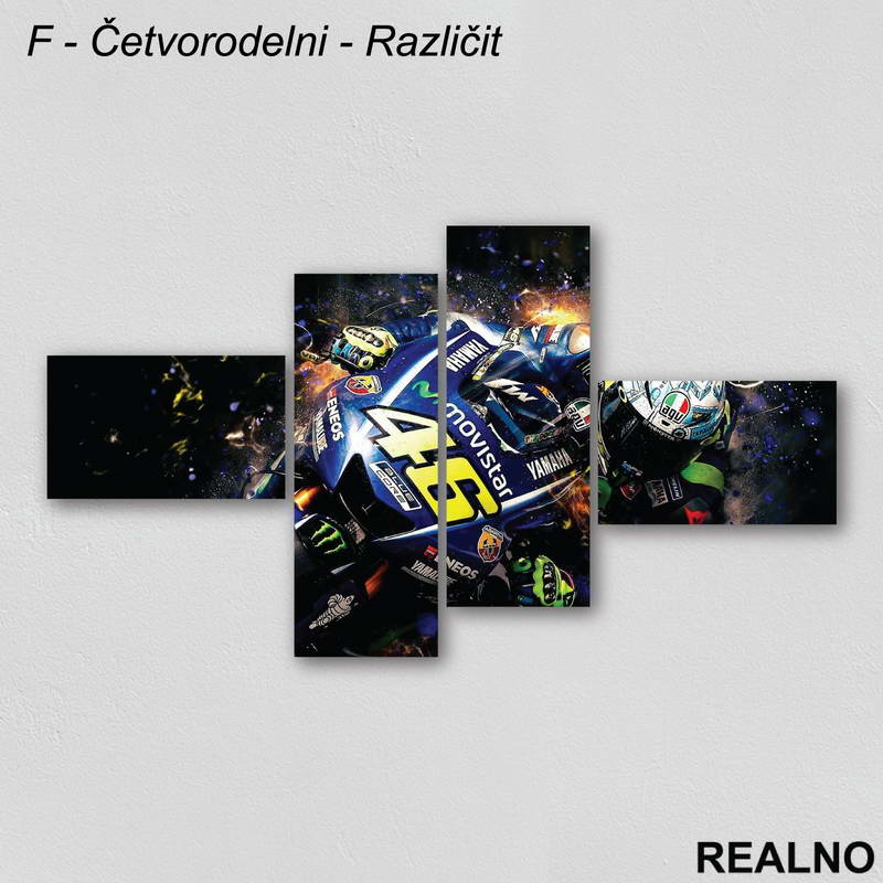 Rossi Na Motoru - Slika na platnu - Kanvas