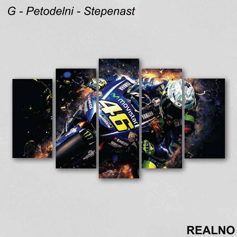 Rossi Na Motoru - Slika na platnu - Kanvas