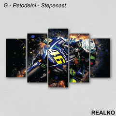 Rossi Na Motoru - Slika na platnu - Kanvas