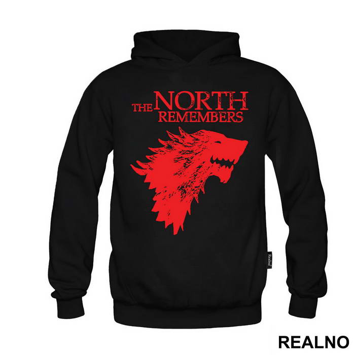 The North Remembers Red Dire Wolf - House Stark - Game Of Thrones - GOT - Majica