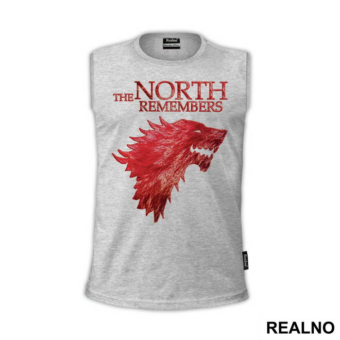 The North Remembers Red Dire Wolf - House Stark - Game Of Thrones - GOT - Majica