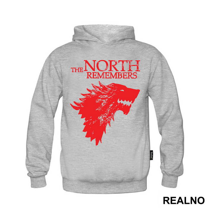The North Remembers Red Dire Wolf - House Stark - Game Of Thrones - GOT - Majica