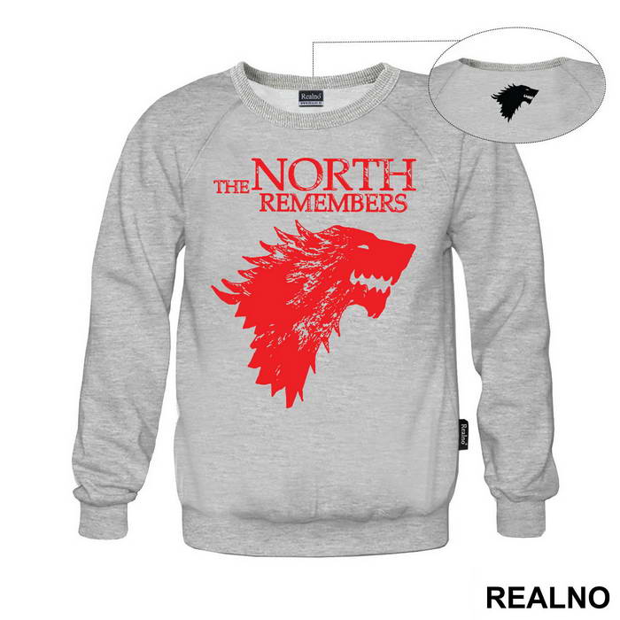 The North Remembers Red Dire Wolf - House Stark - Game Of Thrones - GOT - Majica
