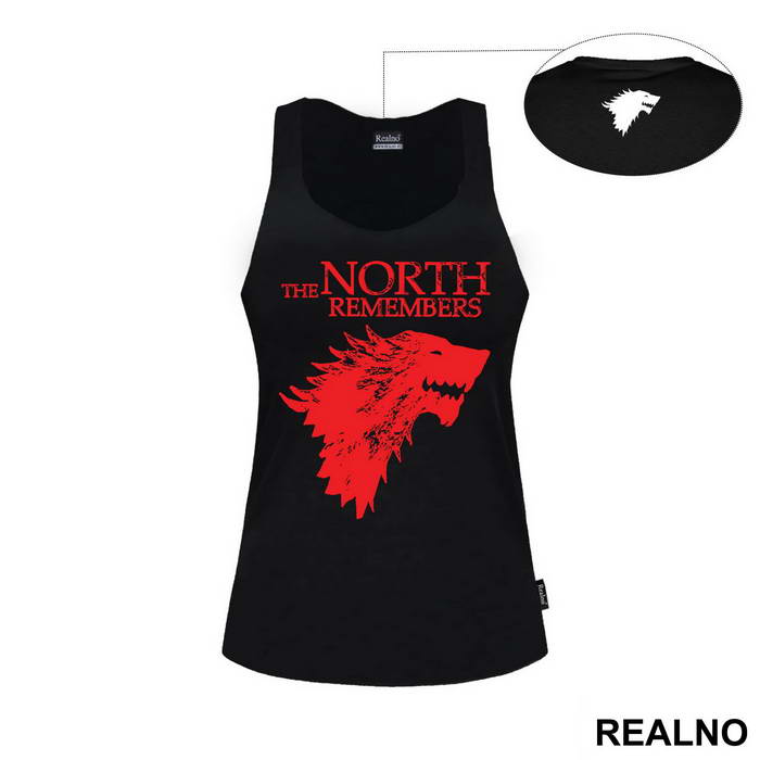 The North Remembers Red Dire Wolf - House Stark - Game Of Thrones - GOT - Majica