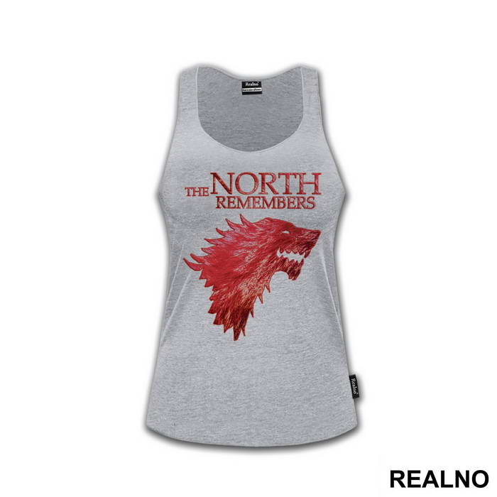 The North Remembers Red Dire Wolf - House Stark - Game Of Thrones - GOT - Majica