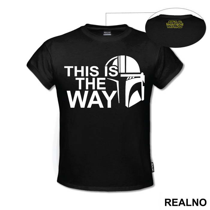 White Outline This Is The Way - Mandalorian - Star Wars