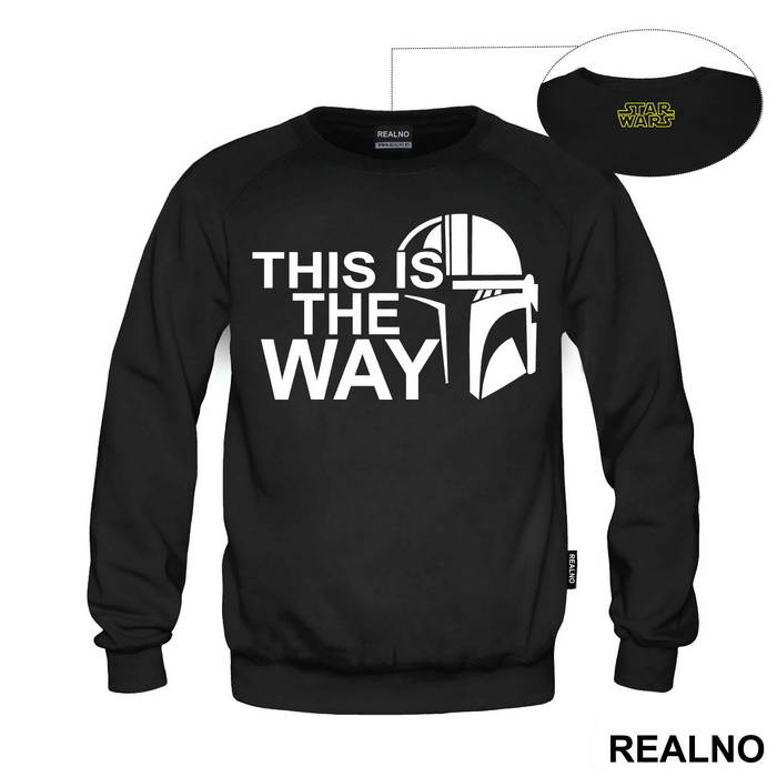White Outline This Is The Way - Mandalorian - Star Wars
