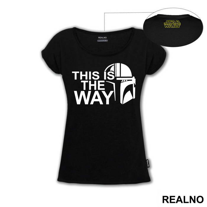 White Outline This Is The Way - Mandalorian - Star Wars