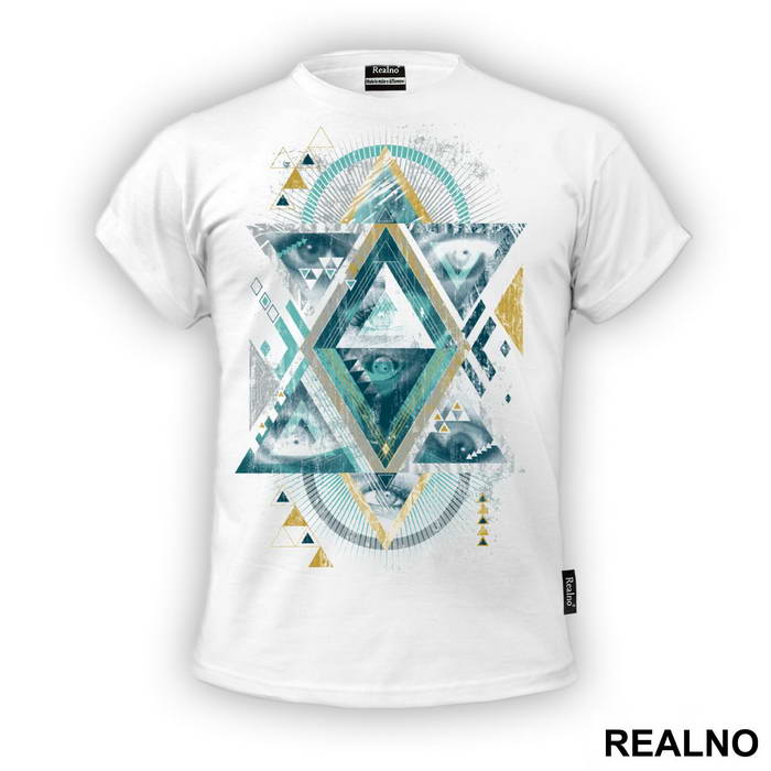 Eyesosceles Trippy Eyes And Isosceles Triangle - Art - Majica