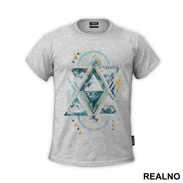 Eyesosceles Trippy Eyes And Isosceles Triangle - Art - Majica