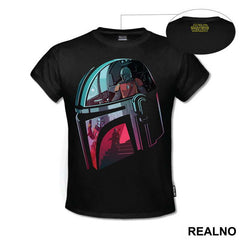 Mandalorian Helmet Double Exposure - Star Wars