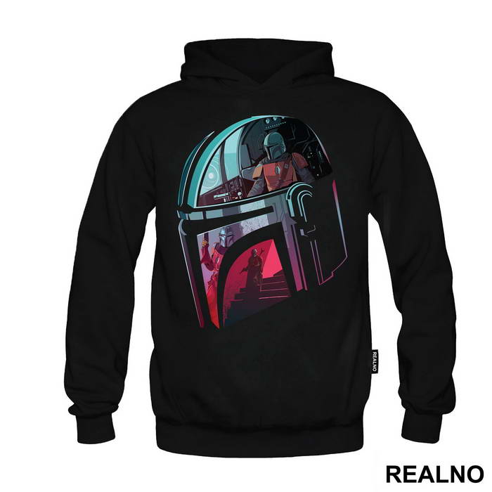 Mandalorian Helmet Double Exposure - Star Wars