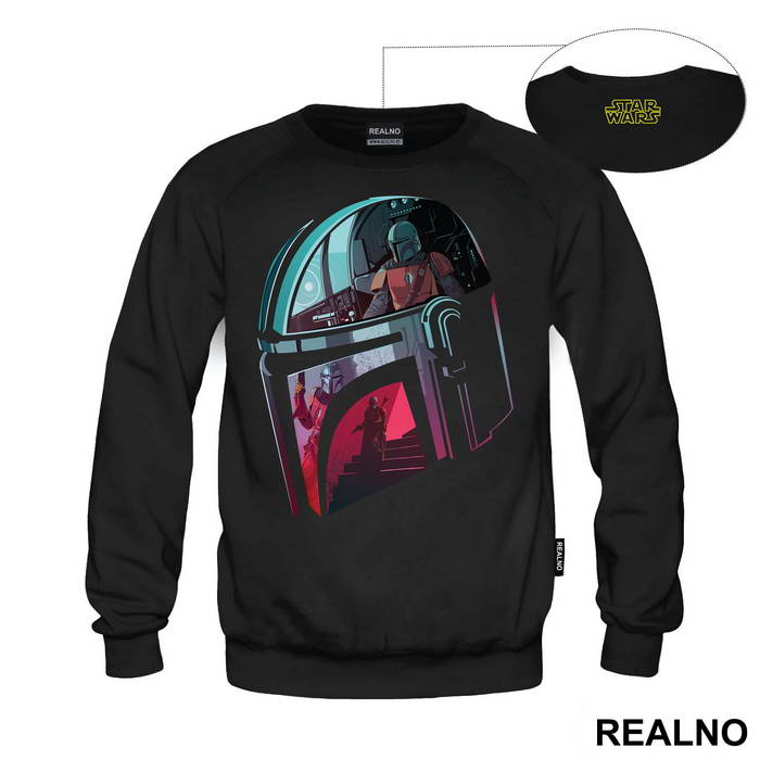 Mandalorian Helmet Double Exposure - Star Wars