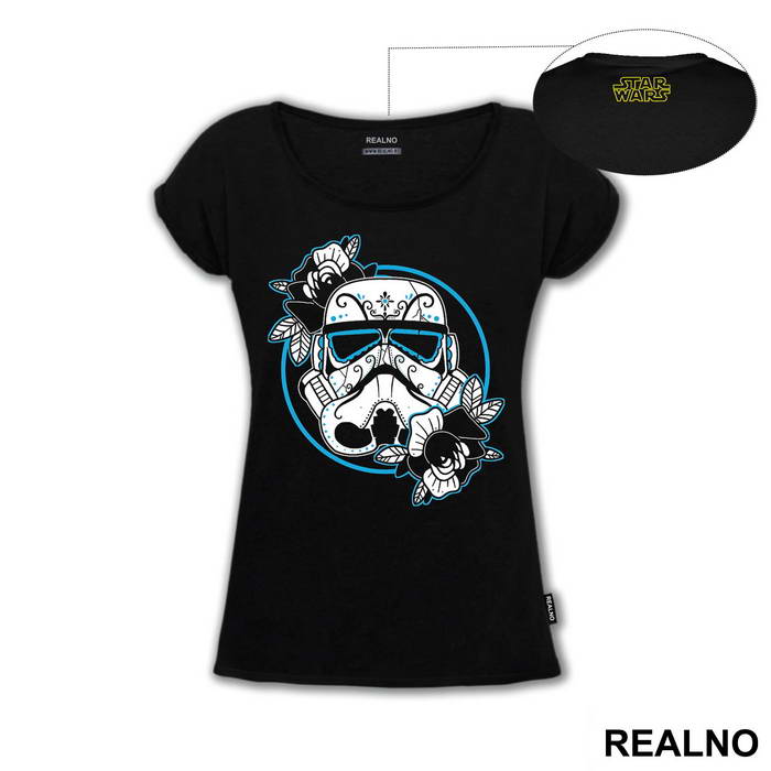 Stormtrooper Helmet With Flowers - Star Wars