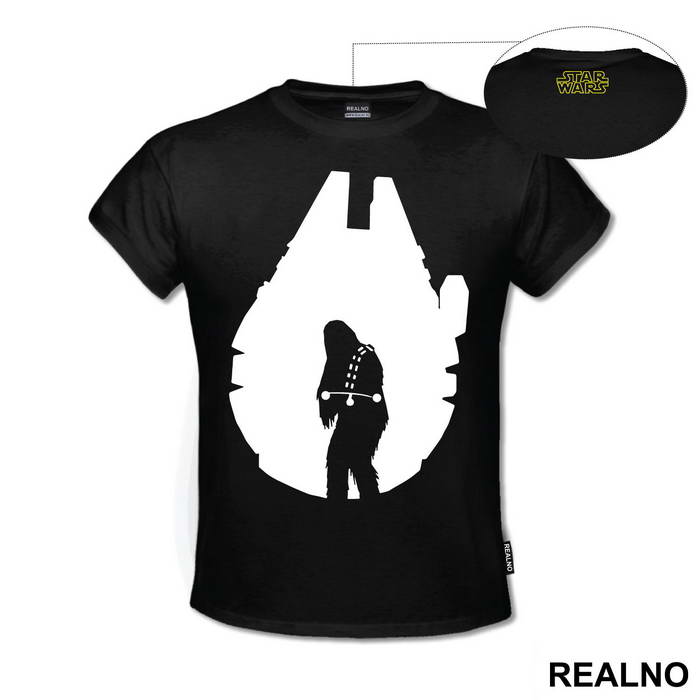 Millennium Falcon Chewbacca Outline - Star Wars