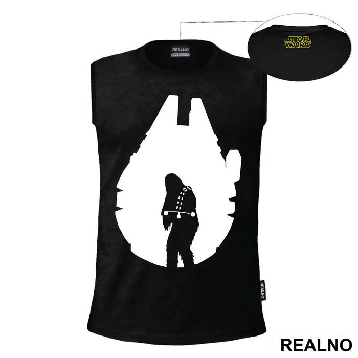 Millennium Falcon Chewbacca Outline - Star Wars