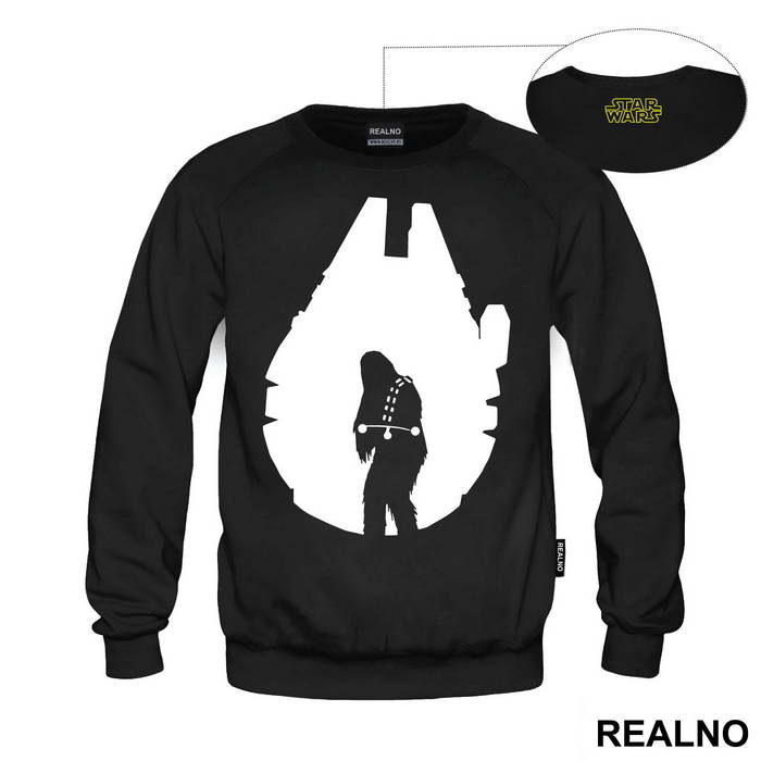 Millennium Falcon Chewbacca Outline - Star Wars