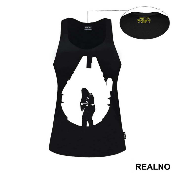 Millennium Falcon Chewbacca Outline - Star Wars
