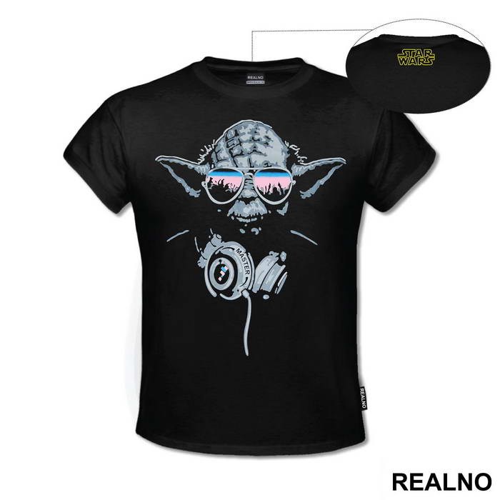 Yoda With Headphones And Sunglasses - Star Wars