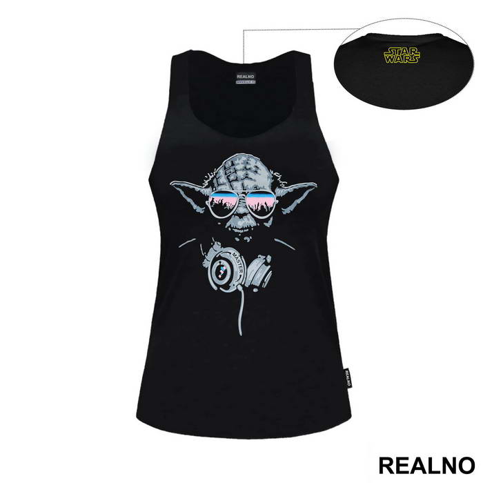 Yoda With Headphones And Sunglasses - Star Wars