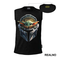 Baby Yoda And Mandalorian Helmet - Star Wars