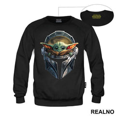 Baby Yoda And Mandalorian Helmet - Star Wars