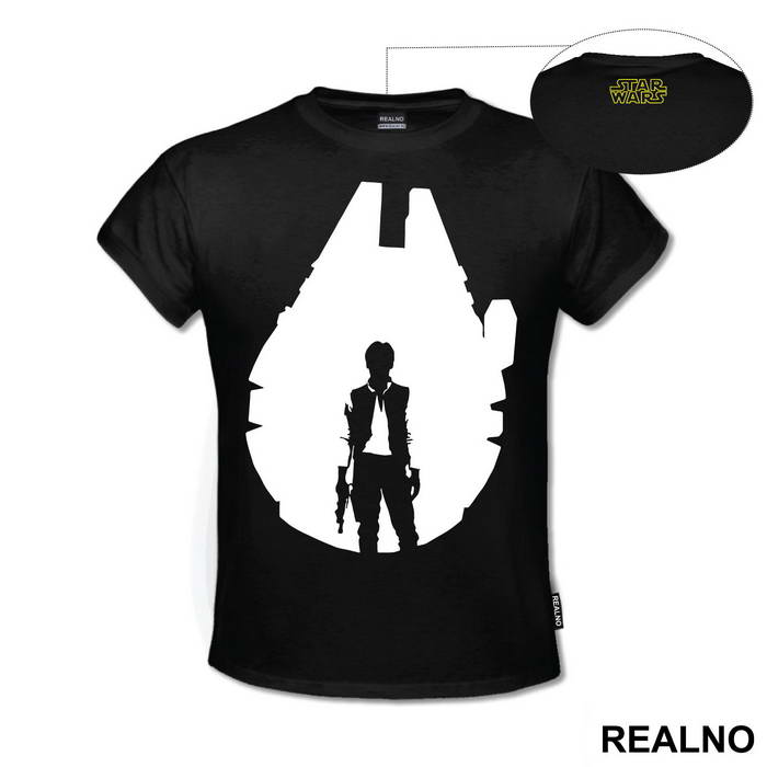 Millennium Falcon Han Solo Outline - Star Wars