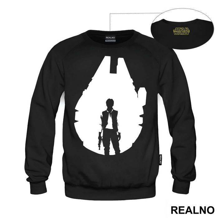 Millennium Falcon Han Solo Outline - Star Wars
