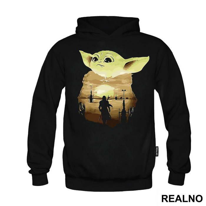 Baby Yoda Double Exposure - Mandalorian - Star Wars