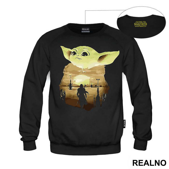 Baby Yoda Double Exposure - Mandalorian - Star Wars