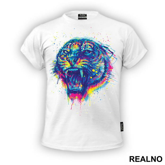 Colorful Tiger Splash - Art - Majica