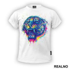 Colorful Tiger Splash - Art - Majica