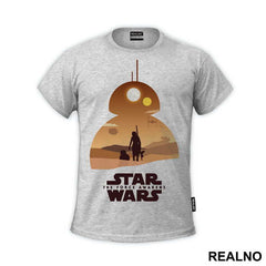 BB-8 And Ray Walking Together - Star Wars