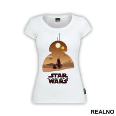 BB-8 And Ray Walking Together - Star Wars