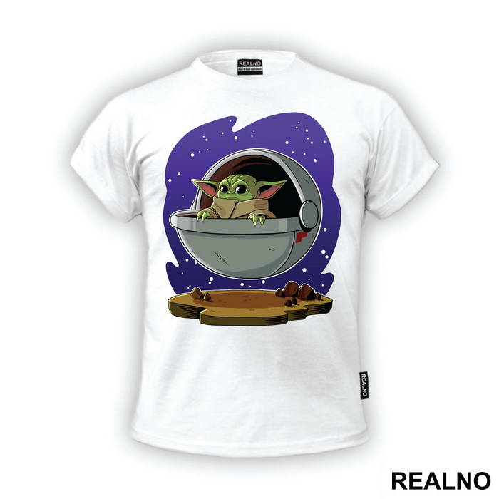 Baby Yoda In A Flying Cradle - Mandalorian - Star Wars