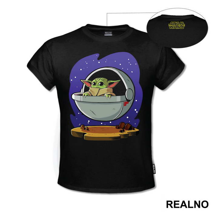 Baby Yoda In A Flying Cradle - Mandalorian - Star Wars