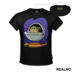Baby Yoda In A Flying Cradle - Mandalorian - Star Wars