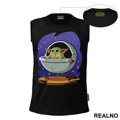 Baby Yoda In A Flying Cradle - Mandalorian - Star Wars