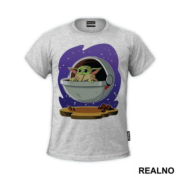 Baby Yoda In A Flying Cradle - Mandalorian - Star Wars