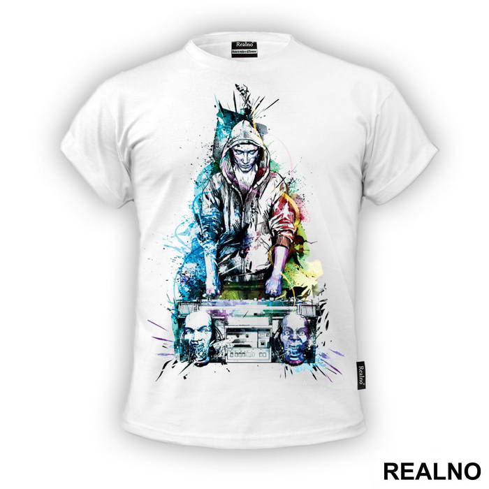 Artistic DJ Music Is Joyful Life - Art - Majica