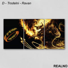 The Ring And Balrog - Lord Of The Rings - Slika na platnu - Kanvas
