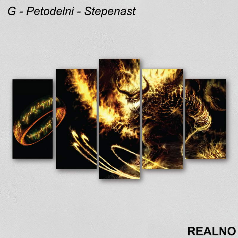 The Ring And Balrog - Lord Of The Rings - Slika na platnu - Kanvas