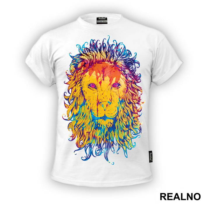 Colorful Lion Splash - Art - Majica