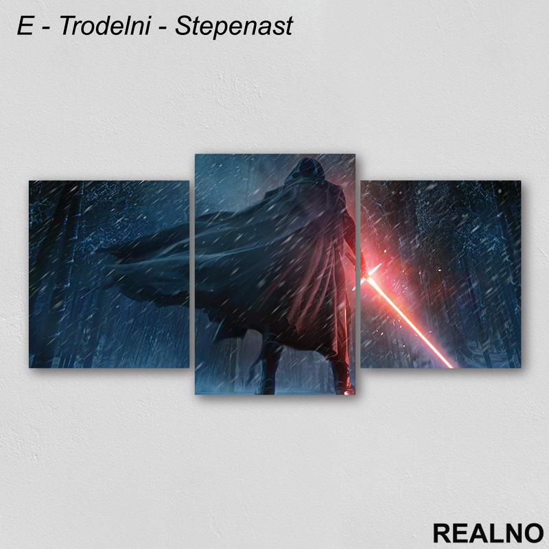 Kylo Ren And Lightsaber in A Wood - Star Wars - Slika na platnu - Kanvas