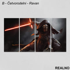 Kylo Ren And Lightsaber - Star Wars - Slika na platnu - Kanvas